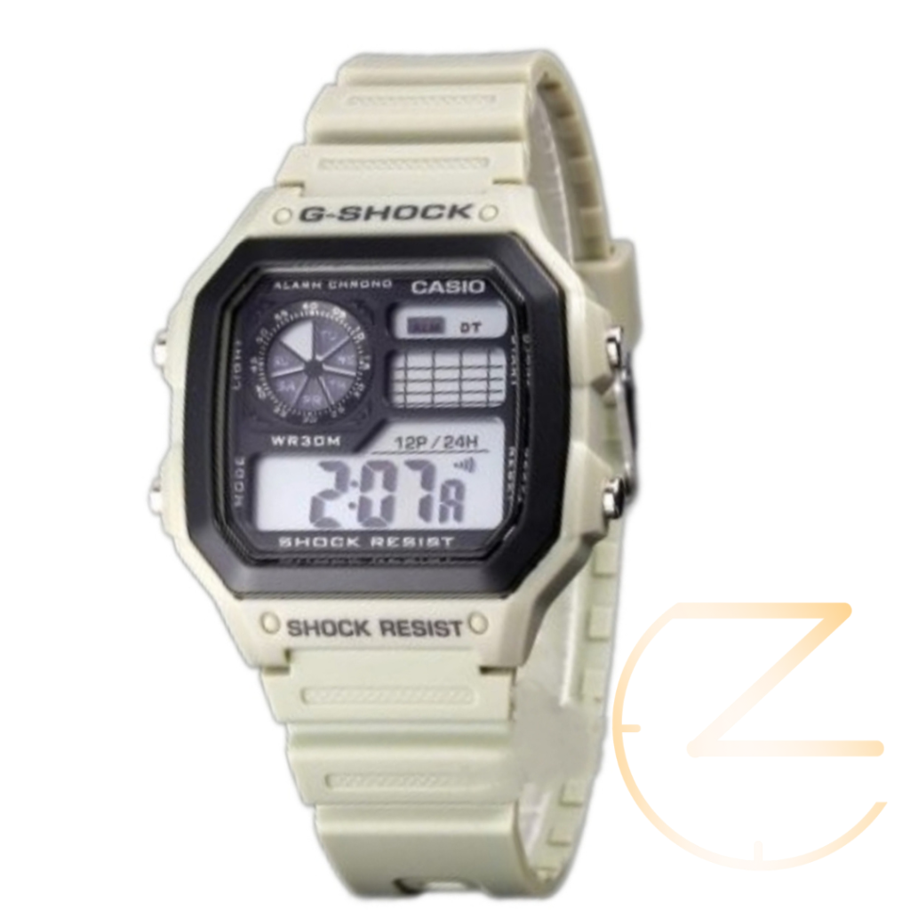 ساعت مچی کاسیو جیشاک جهان نما پسته ای G-Shock Casio world time