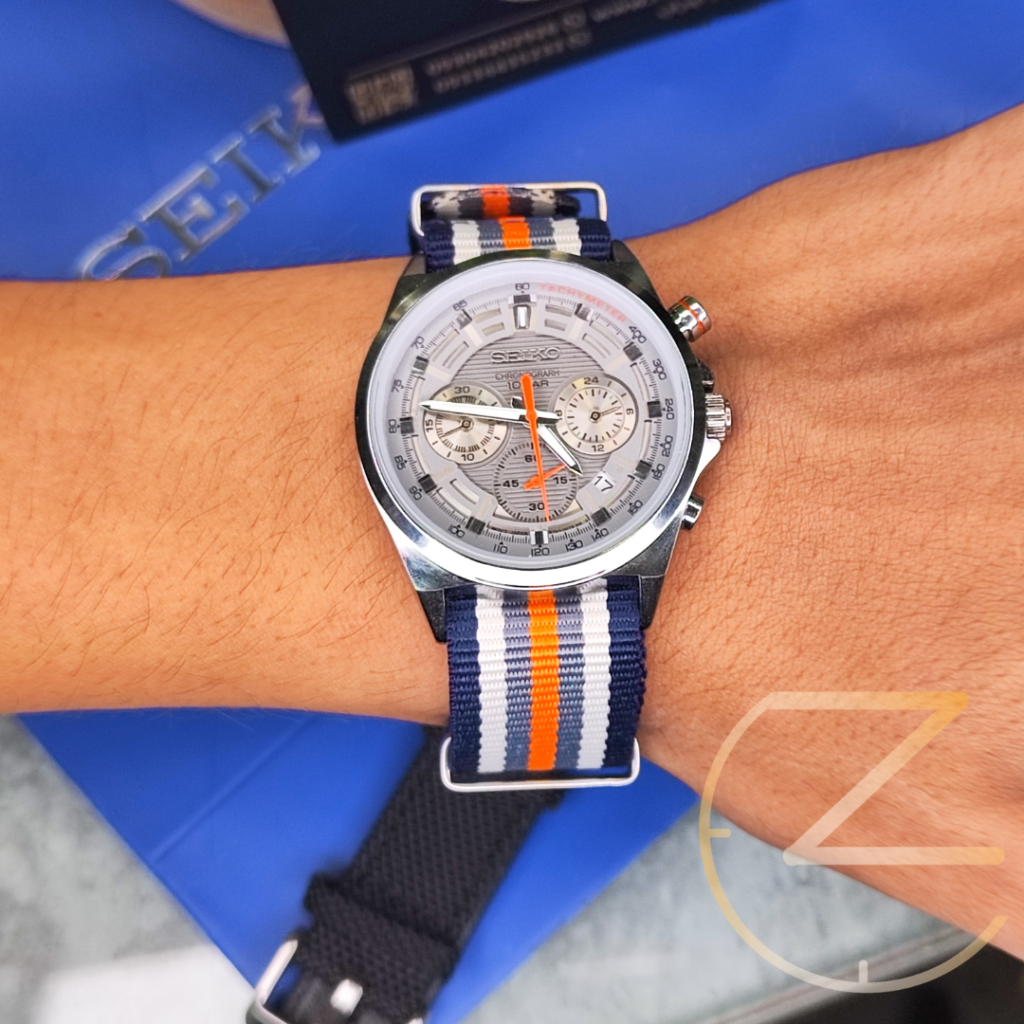 ساعت مچی سیکو برزنتی کرنوگراف نارنجی SEIKO CHRONOGRARH