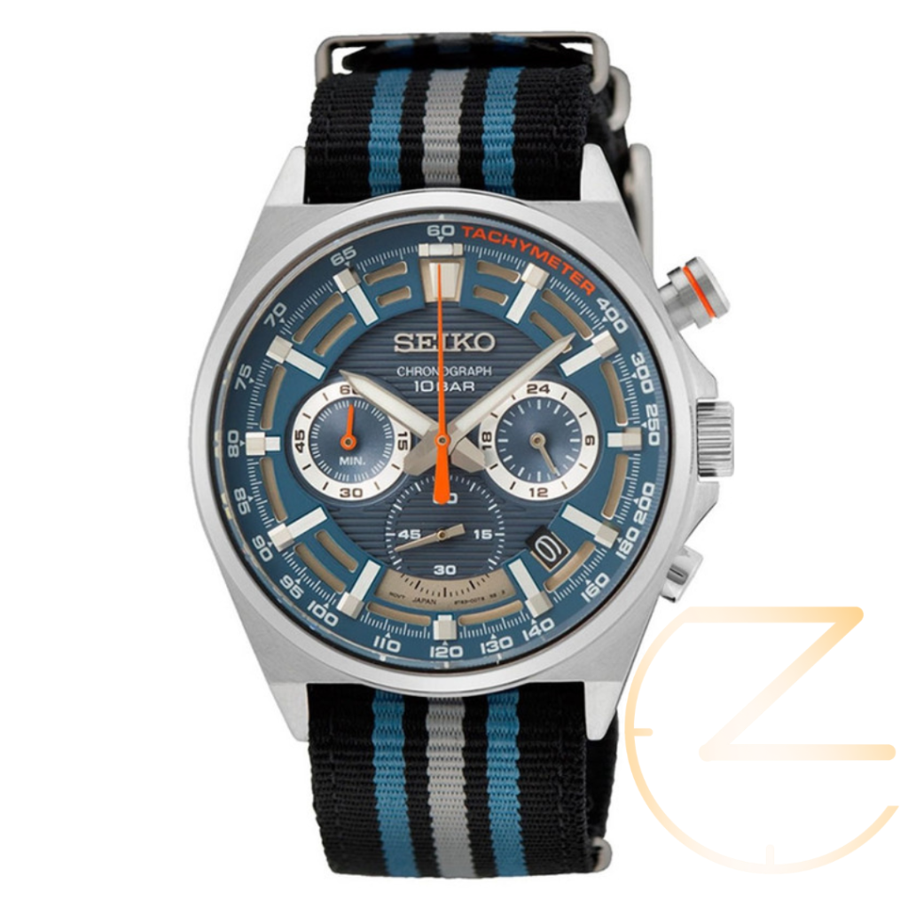 ساعت مچی سیکو برزنتی کرنوگراف سرمه ای SEIKO CHRONOGRARH