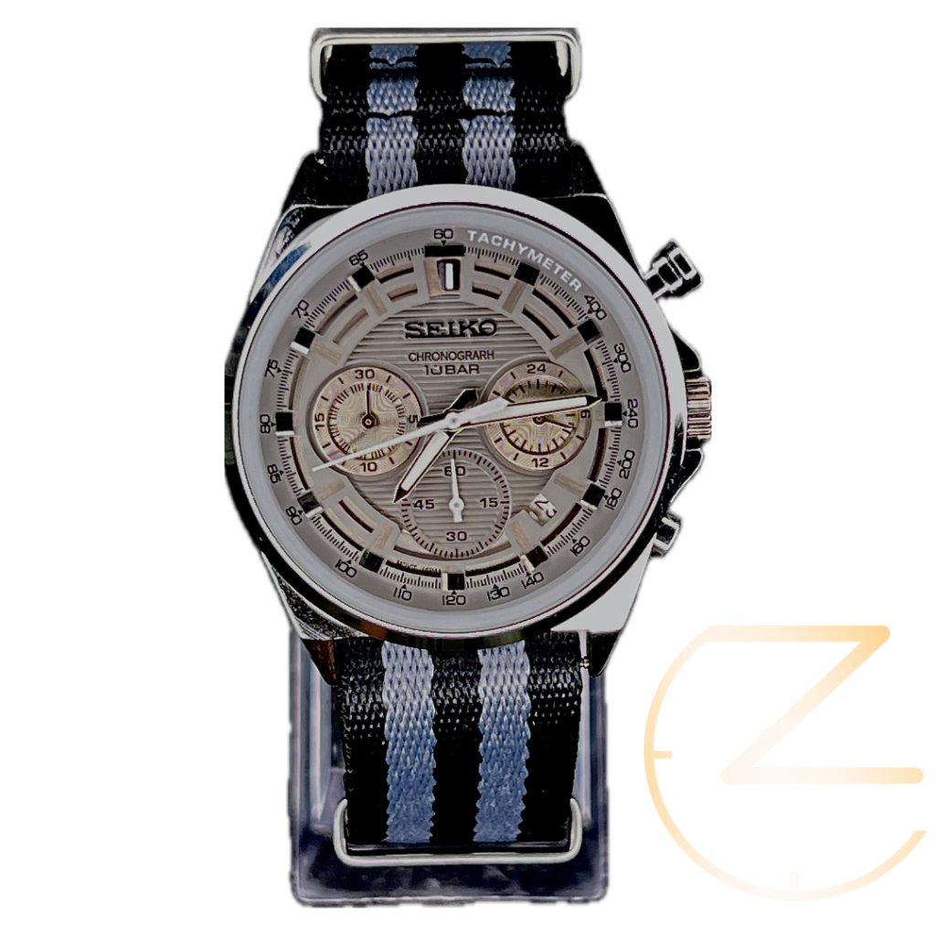 ساعت مچی سیکو برزنتی کرنوگراف طوسی SEIKO CHRONOGRARH