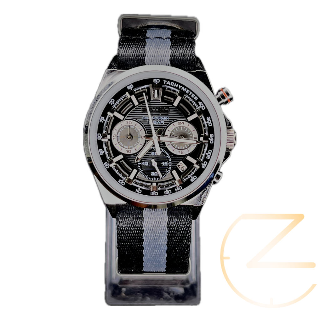 ساعت مچی سیکو برزنتی کرنوگراف مشکی SEIKO CHRONOGRARH