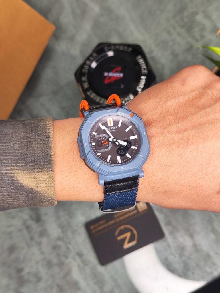 ساعت مچی جی شاک پروترک G-Shock سرمه ای بند برزنتی
